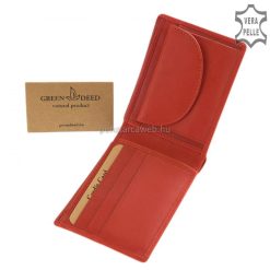 Sokak által keresett termék ez a slim női bőr pénztárca, amely a GreenDeed márka új minőségi modellje piros színben, díszdobozban.