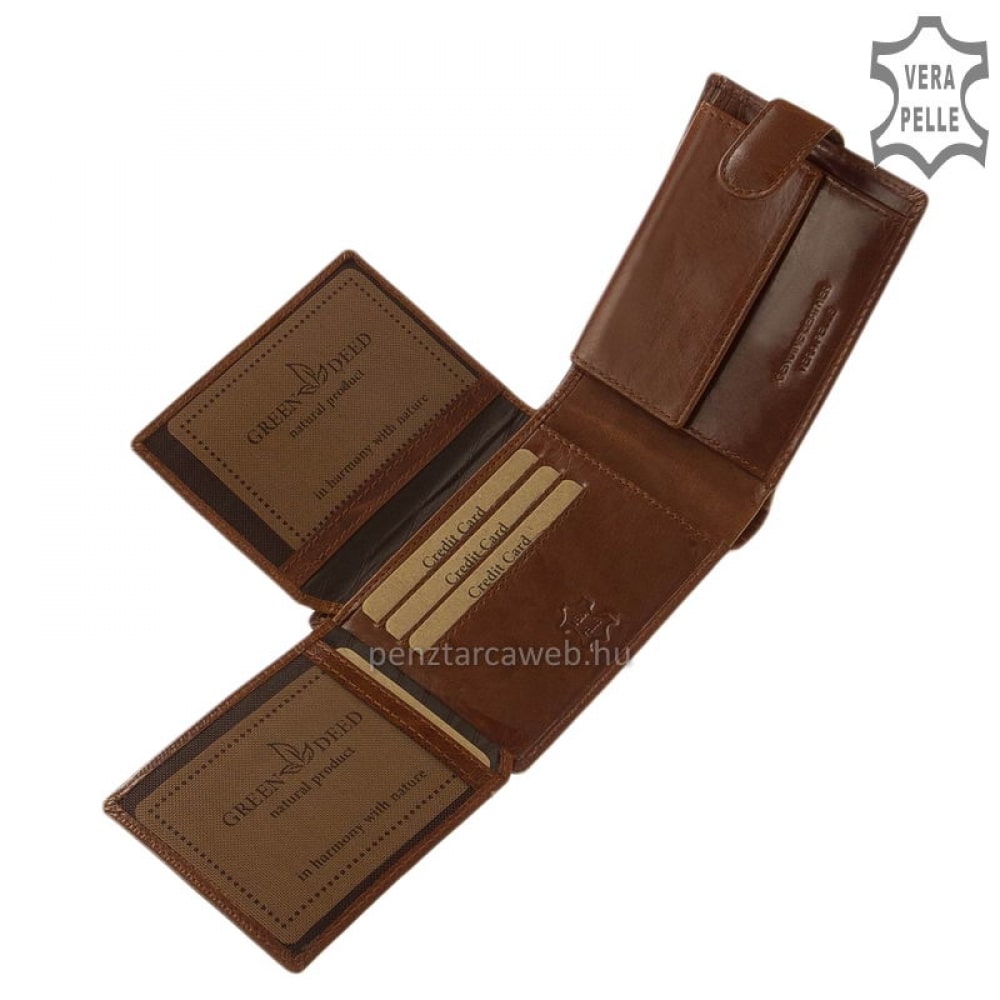 GreenDeed exclusive bőr férfi pénztárca cognac PAV1027/T - Image 4