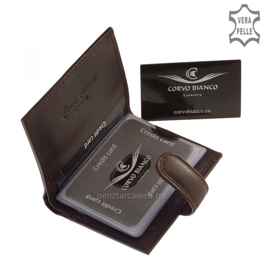 Corvo Bianco Luxury kártyatartó sötétbarna CBS808/T - Image 2