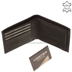 A divatos férfi pénztárca bőre valódi minőségi bőr, mely kétféle technológiával készült, fekete valamint sötétbarna színben.
