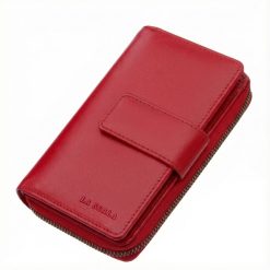 La Scala női pénztárca valódi bőrből RFID védelemmel TGN443 piros
