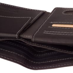 Elegáns fekete színben gyártott, minőségi valódi bőr férfi pénztárca, beépített RFID védelemmel kellemes tapintású díszdobozos termék.
