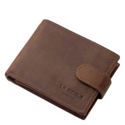 Ez a valódi bőr férfi pénztárca modellünk a La Scala Luxury kollekciójának legújabb RFID védett darabja, barna színben, díszdobozban.