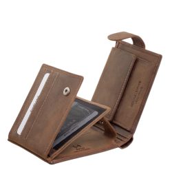 Ez a valódi bőr férfi pénztárca modellünk a La Scala Luxury kollekciójának legújabb RFID védett darabja, barna színben, díszdobozban.