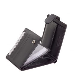 A LA SCALA márkás férfi bőr pénztárca valódi bőrből készül elegáns fekete színben, és RFID védelemmel van ellátva, a maximális biztonságért.