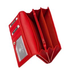 Igazán nagy méretű női brifkó pénztárca, mely valódi bőr alapanyagból készült, RFID védelmet is tartalmaz és díszdobozos kiadásban kapható.
