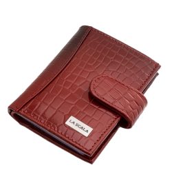 Elegáns és divatos megjelenésű, fényes felületű, croco mintás női bőr kártyatartó, mely prémium minőségű, 100% valódi bőrből készült.