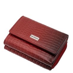 A La Scala márka kisméretű, valódi bőrből készült divatos croco mintás női pénztárca modellje az elegancia és a praktikus kialakítás tökéletes ötvözete.