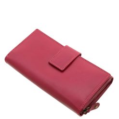 Alternative view of Női pénztárca nagy méretű valódi bőr La Scala pink VSP108